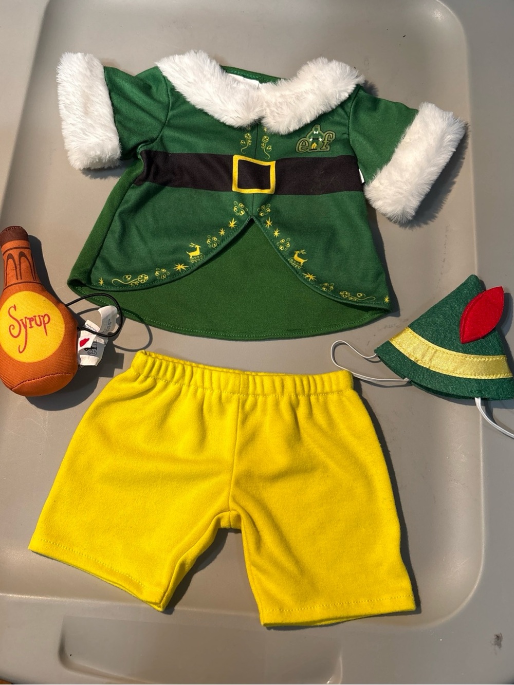 Build a Bear Buddy The Elf Movie Outfit Christmas Retired 2016 OBO